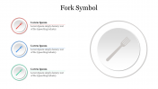 Editable Fork Symbol PowerPoint Presentation Template